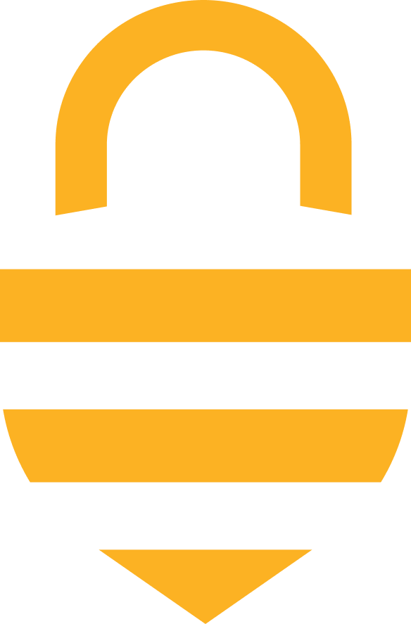 Yellow shield mark, small